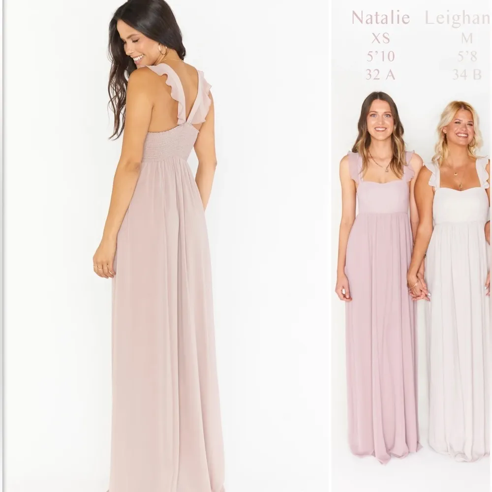 Show Me Your Mumu Xs- June Maxi Dress 
Soft Beige Chiffon color - Image 8