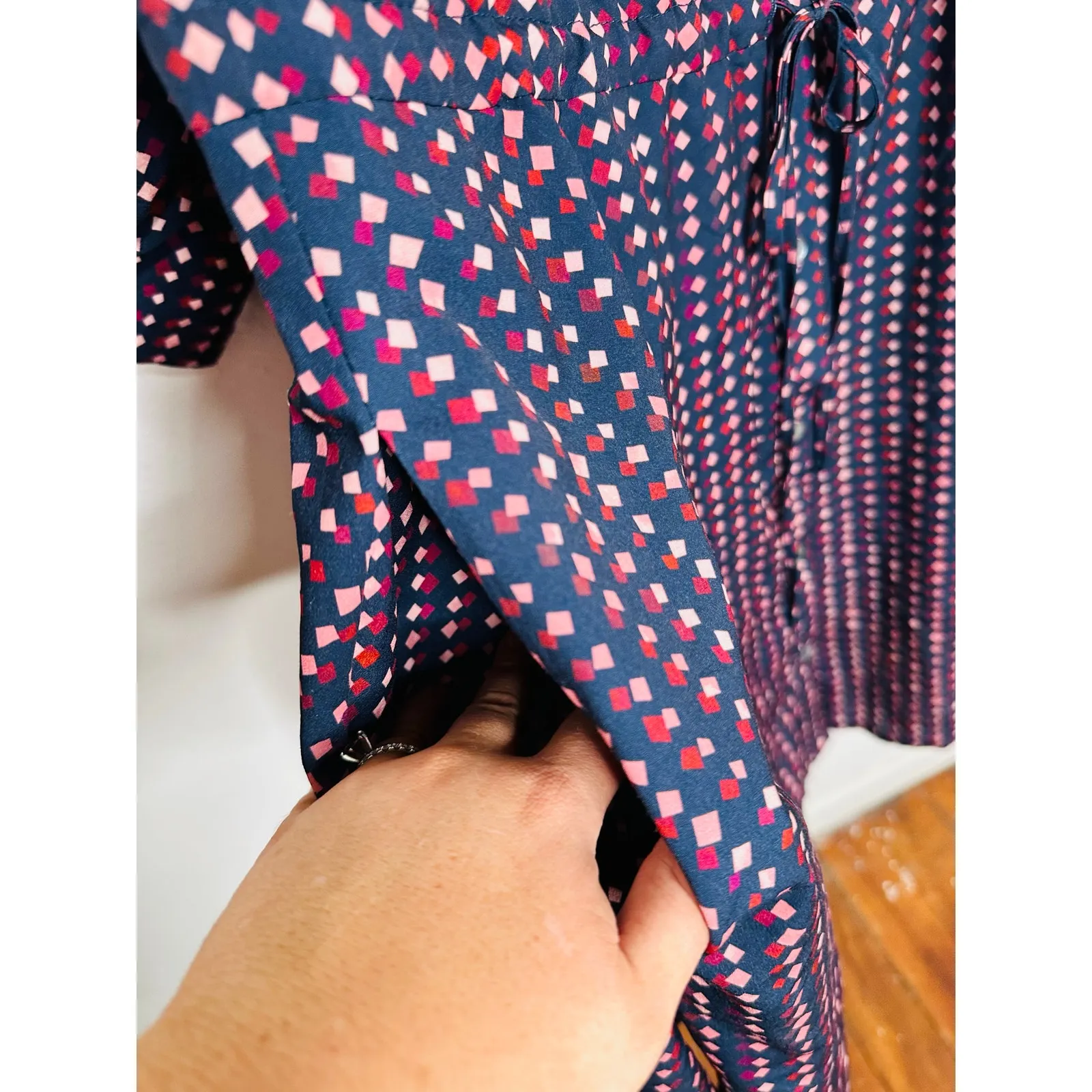 SLATE & WILLOW Purple City Lights Shirt Collar Neckline Shirtdress Size Small - Image 7