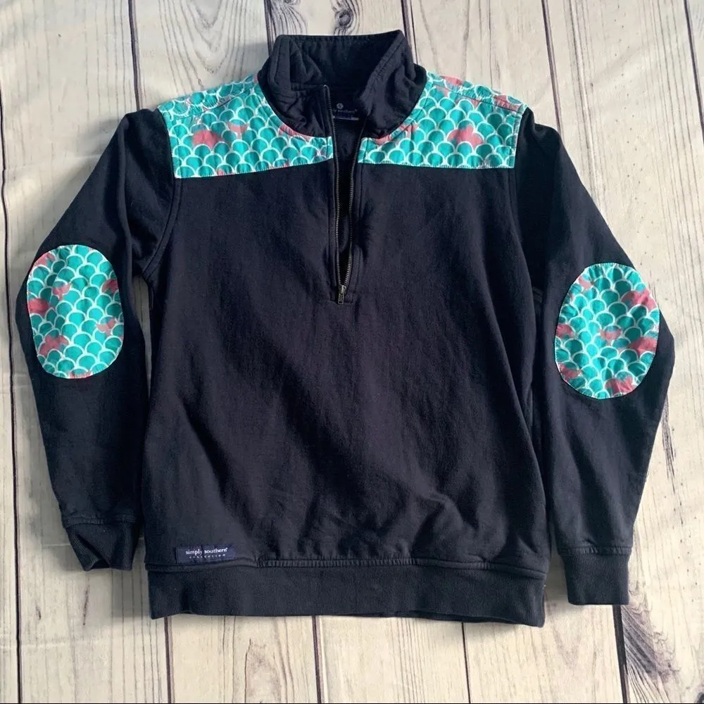 Simply Southern Pullover Mermaid Scale Size Small - Image 2