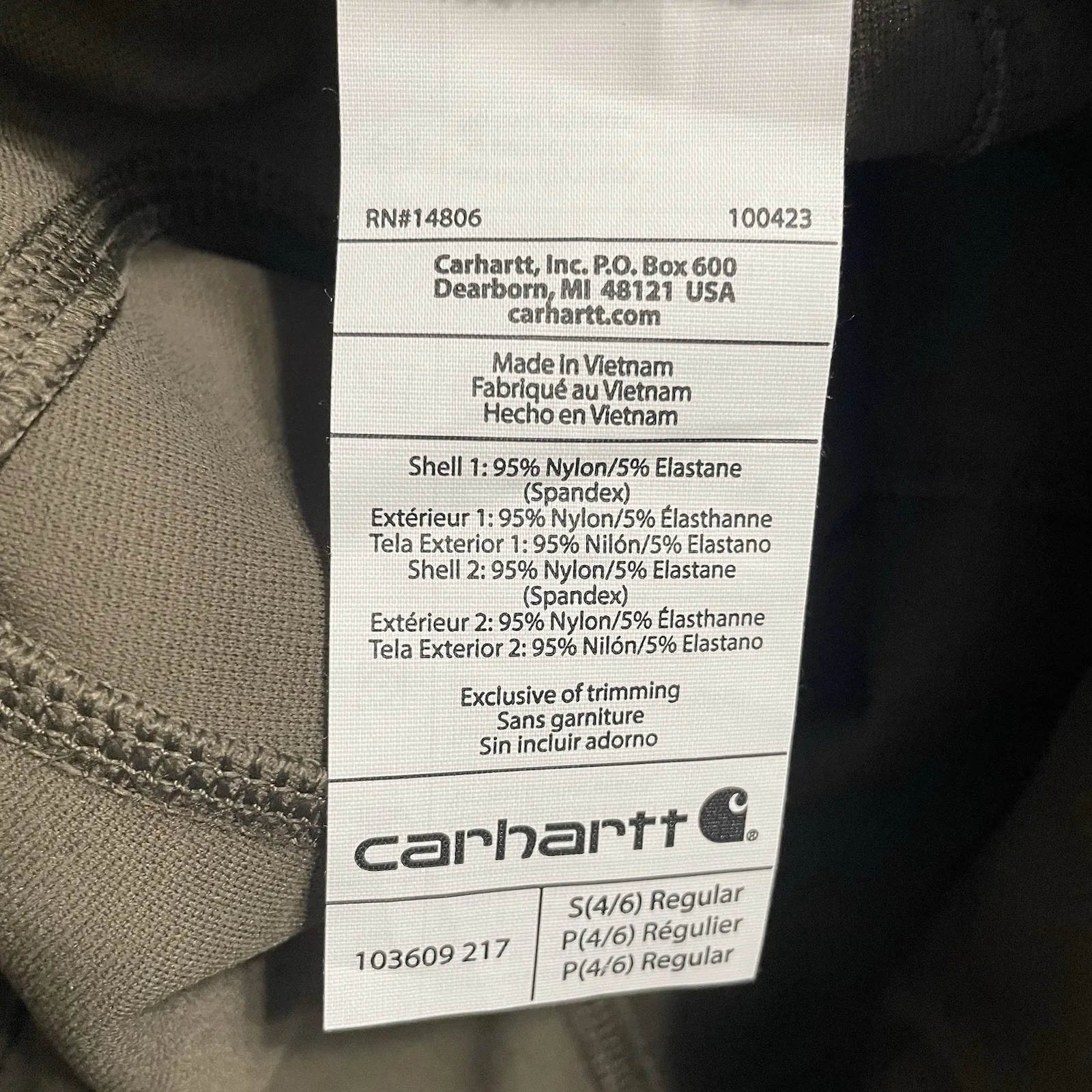 Carhartt Womens Olive Green Cargo Work Leggings Pants Size‎ S Built to Serve - Image 9