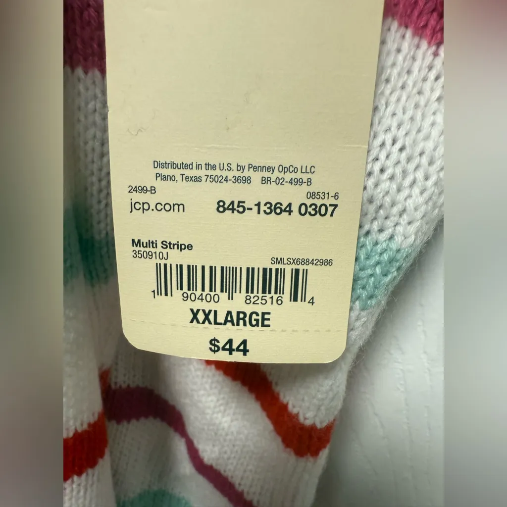 St.‎ John's Bay Colorful Striped Crew Neck Sweater size XXL - Image 5