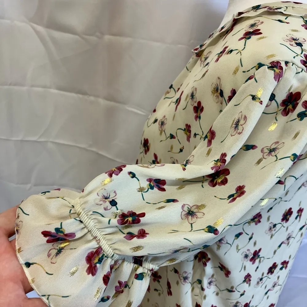 Jon & anna  Cream and Brown Flutter Sleeve Blouse - Image 7