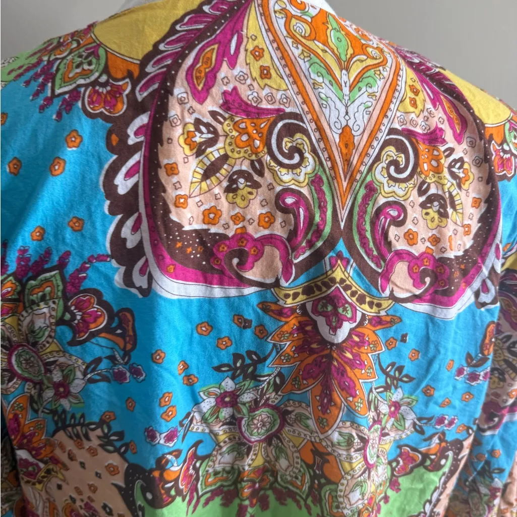 Saint Tropez West Multicolor Paisley Tunic size 1x - Image 14