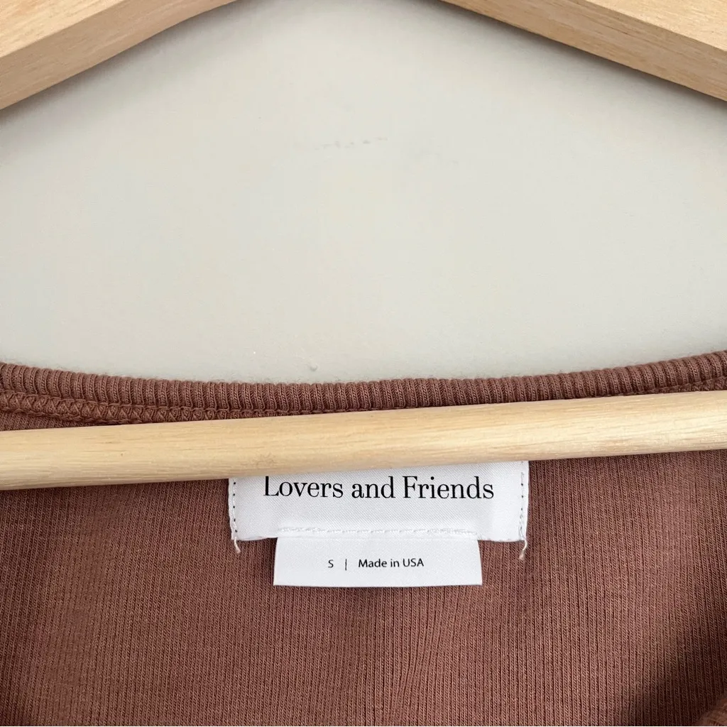 Revolve Lovers and Friends Cropped Long Sleeve Ribbed Blake Top Size Small - Image 4