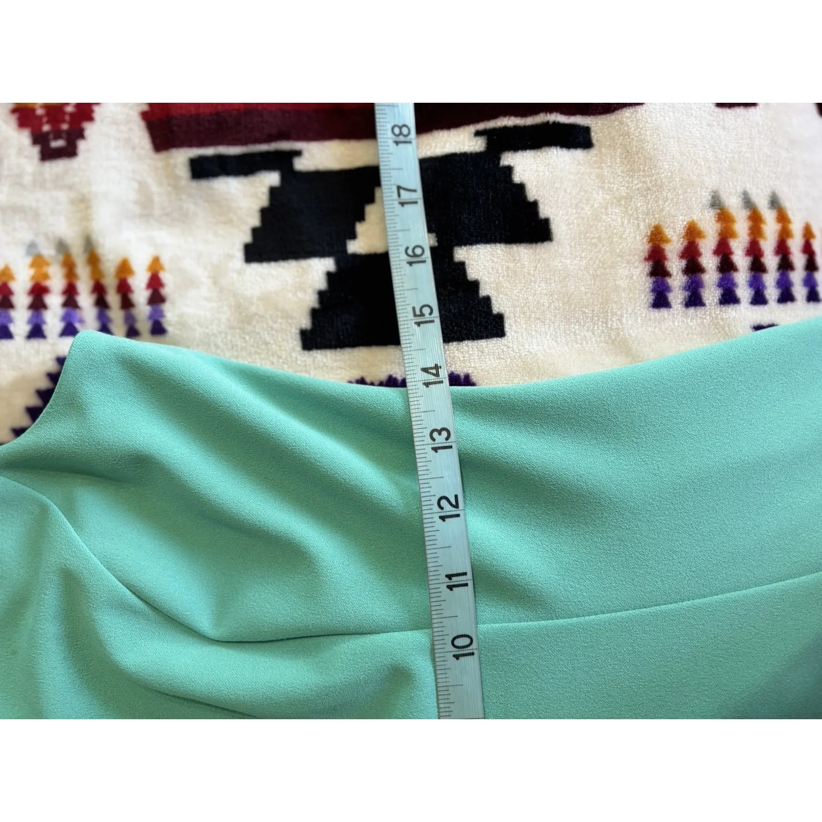 ALYX Green Fit Flare Dress Size 4 Sleeveless Open‎ Detail V Neck Back Zip - Image 8