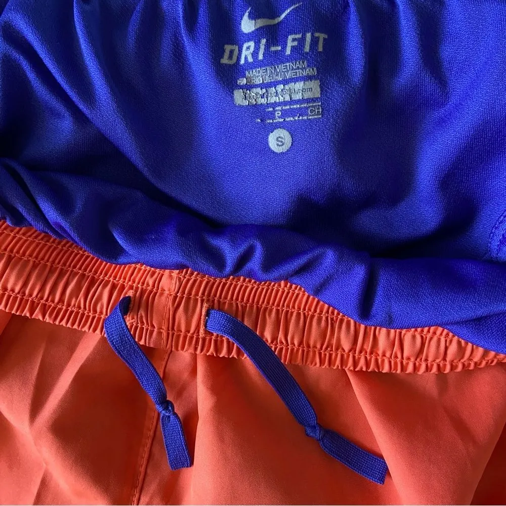 Nike Dri-Fit Tempo Womens Orange Running Shorts Athletic Liner Active Gym Size S - Image 8