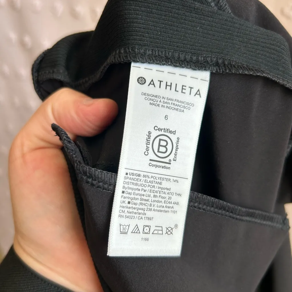 Athleta Brooklyn‎ Mid Rise Ankle Pant Sz 6 Black - Image 4