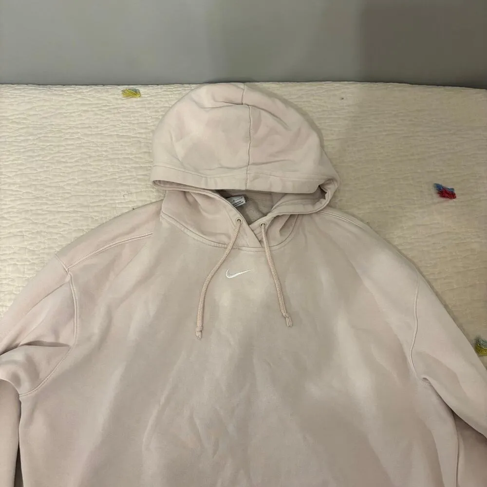 Nike Womens Crème Center Swoosh Hoodie Sweatshirt Large - Image 2