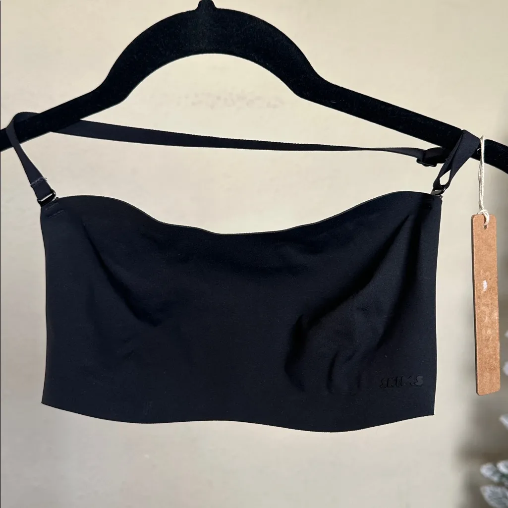 SKIMS NAKED BANDEAU BRA IN ONYX NWT‎ strapless size XXS - Image 11