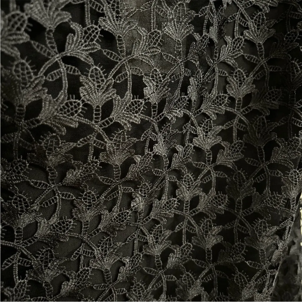 Women’s Joie Marybeth Black Lace Puff Sleeve Top Holiday Sexy Size 00 NWT - Image 9