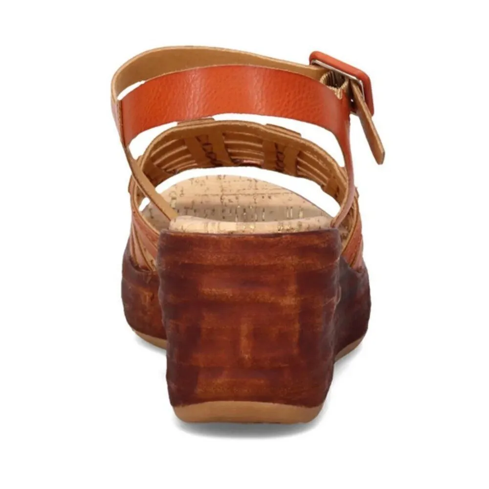 KORKS Marley Faux Leather Sandal Women's 11 Orange Upper Cushioned‎ Cork NWOT - Image 3