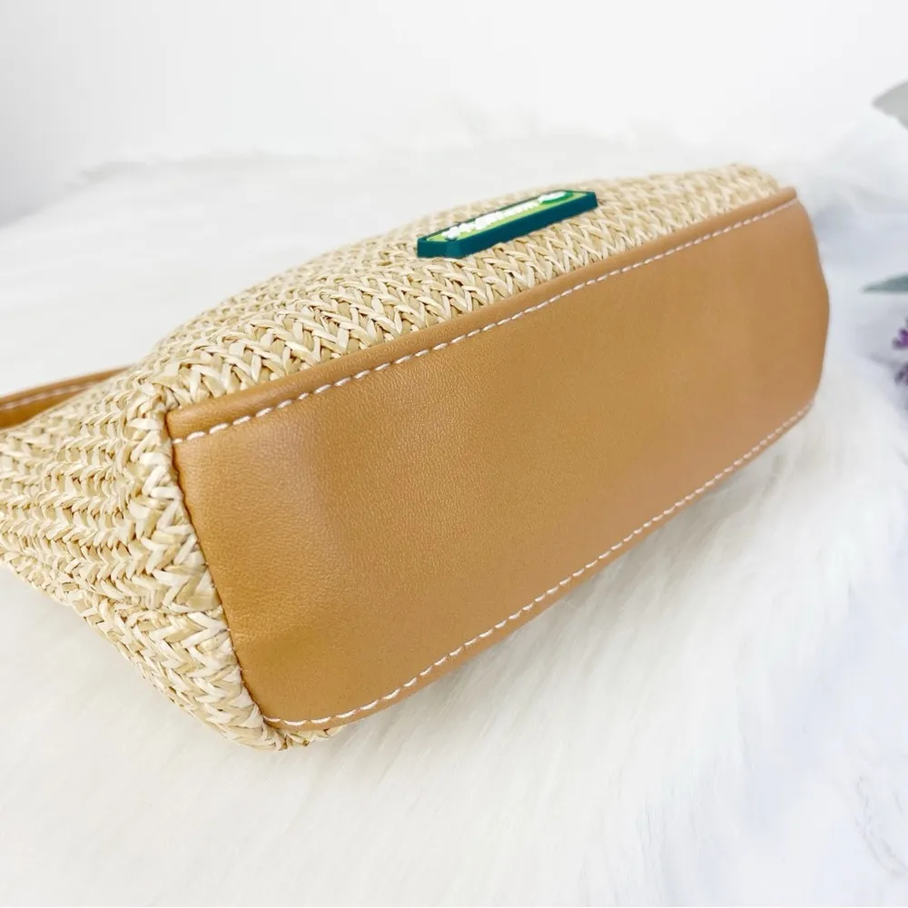 Hello Kaylee Straw Woven Mini Wristlet Bag - Image 4