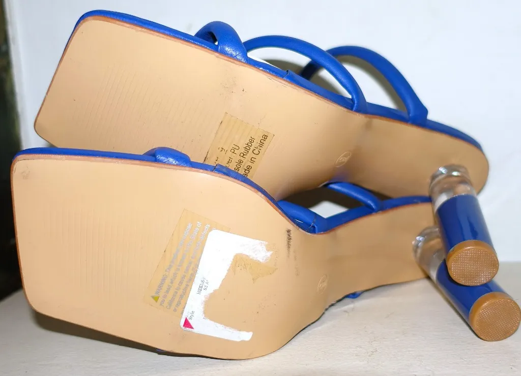 Olivia Miller Blueberry Square Toes Slides Sandals 9 - Image 6