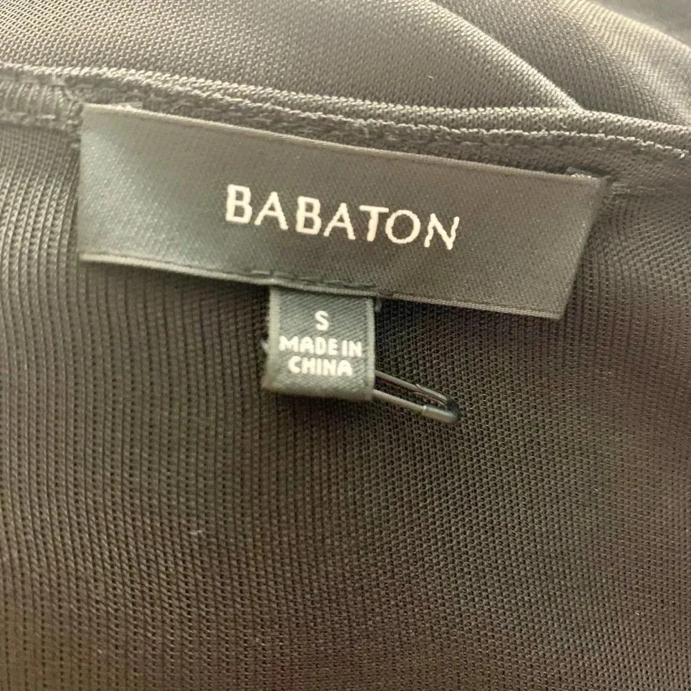 Aritzia Babaton Draped Dress Ruched Faux Wrap Long Sleeve Black Size‎ Small - Image 11