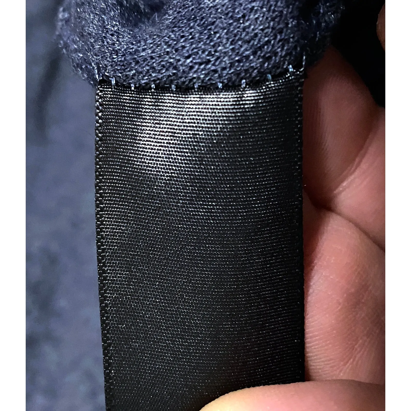 Storia Navy Blue Cowl Neck Pullover Crop Top Womens M Terry Cloth Soft Lagenlook - Image 7