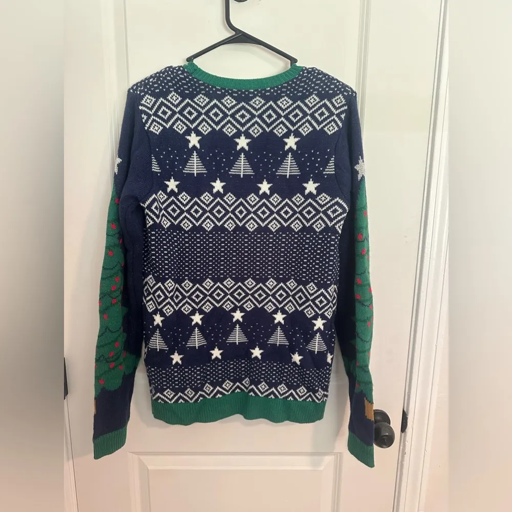 Holiday Time Ugly Christmas Cow Sweater size small - Image 2