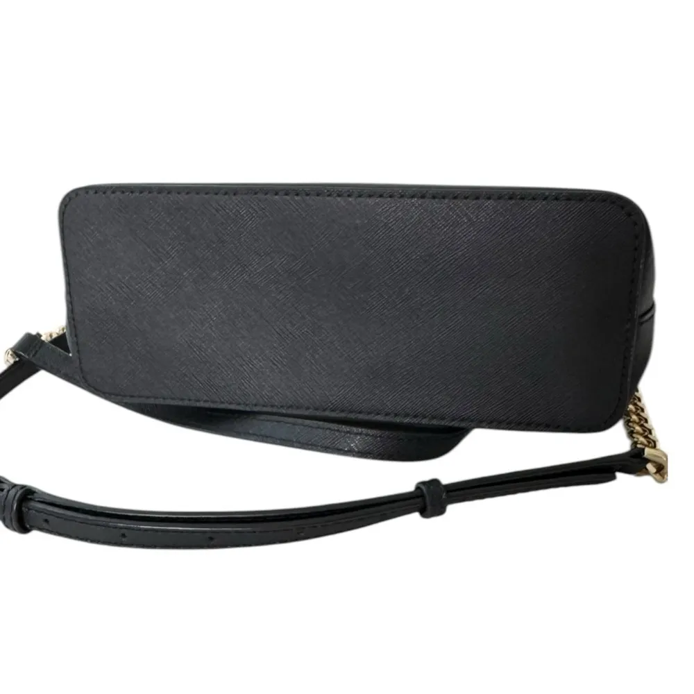 Michael Kors Black Leather Crossbody Handbag - Image 5