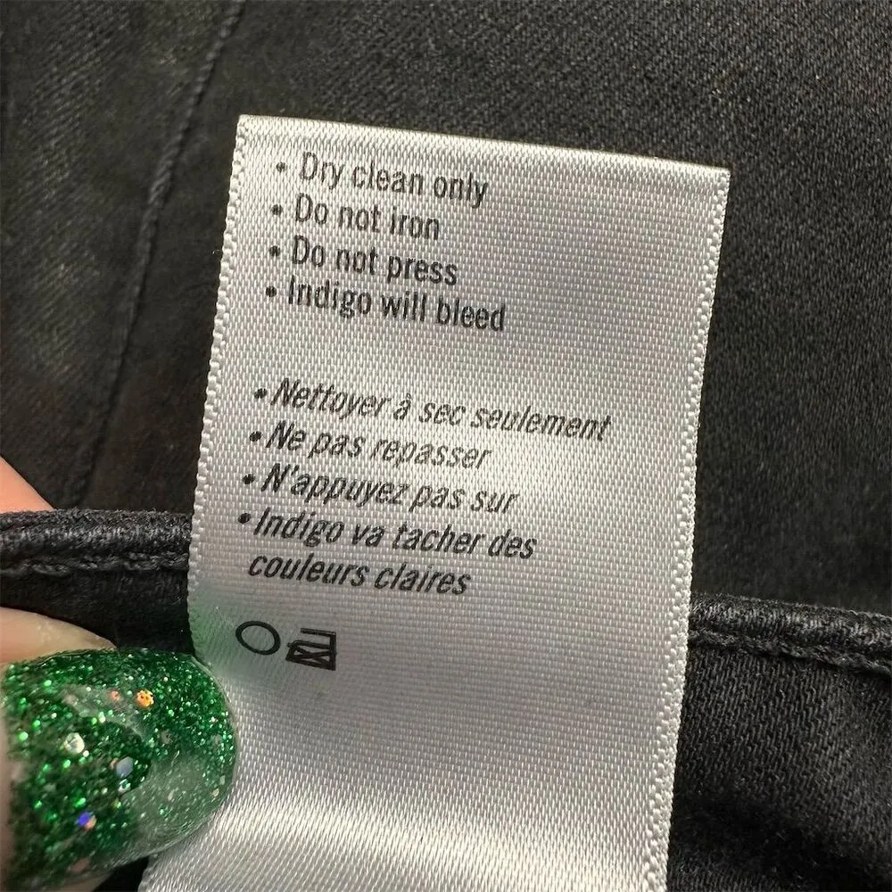 PAIGE Hoxton Ankle Women's Black Fog Luxe Coating Skinny Jeans Size 27 - Image 9