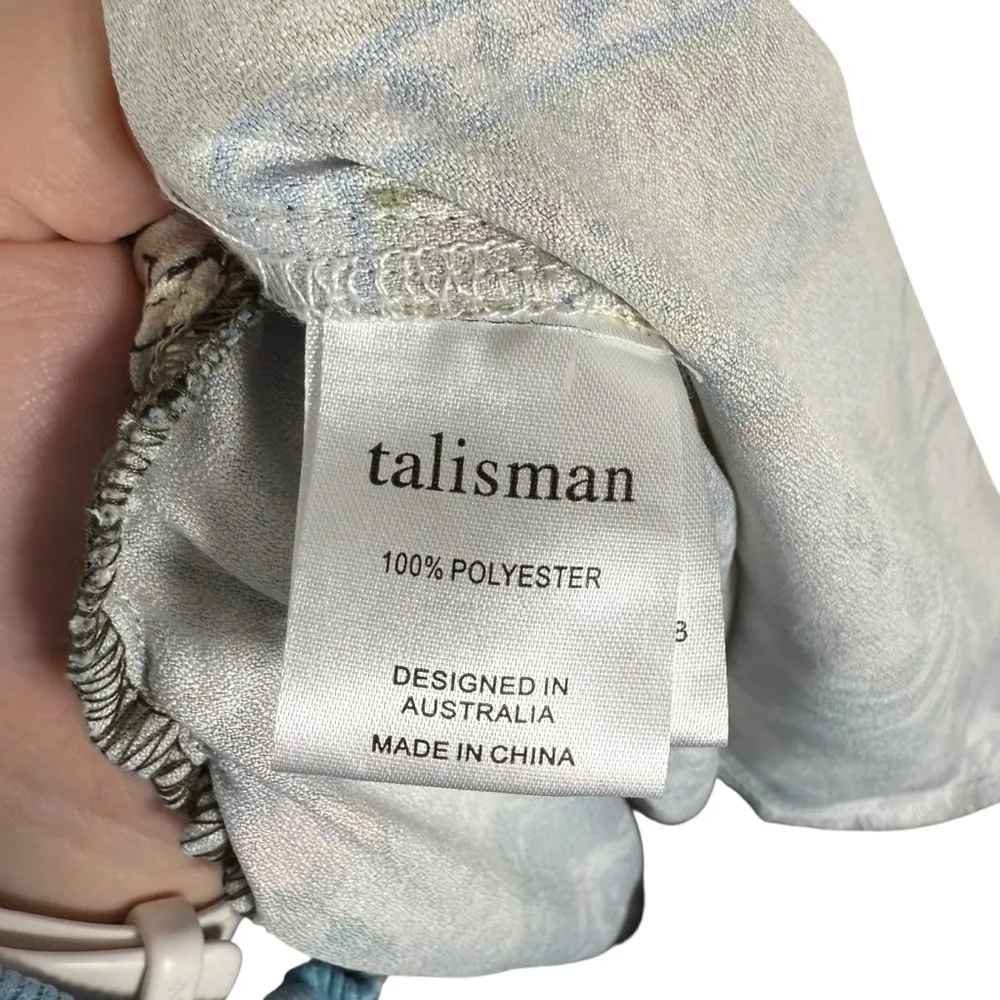 NWOT Talisman Women’s Satin Paisley Patchwork Pants in Multicolor Size S Black - Image 7