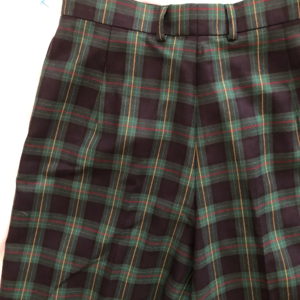 Laurel Green Blue Plaid High Waisted Bermuda short Size 36 - Image 5