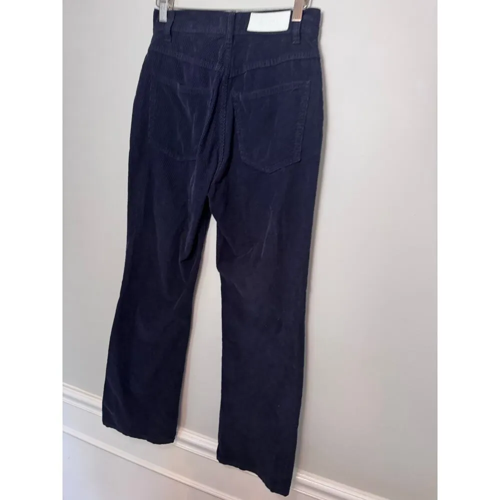 RE/DONE Collections Corduroy 70 Orginals Pocket Loose Flare navy blue sz 24 - Image 16