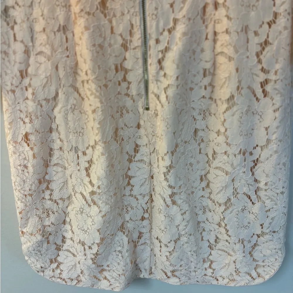 Vince Camuto 3/4 Length Sleeve Lace Dress Sz 6 Shirttail Hem Shift Dress… - Image 11