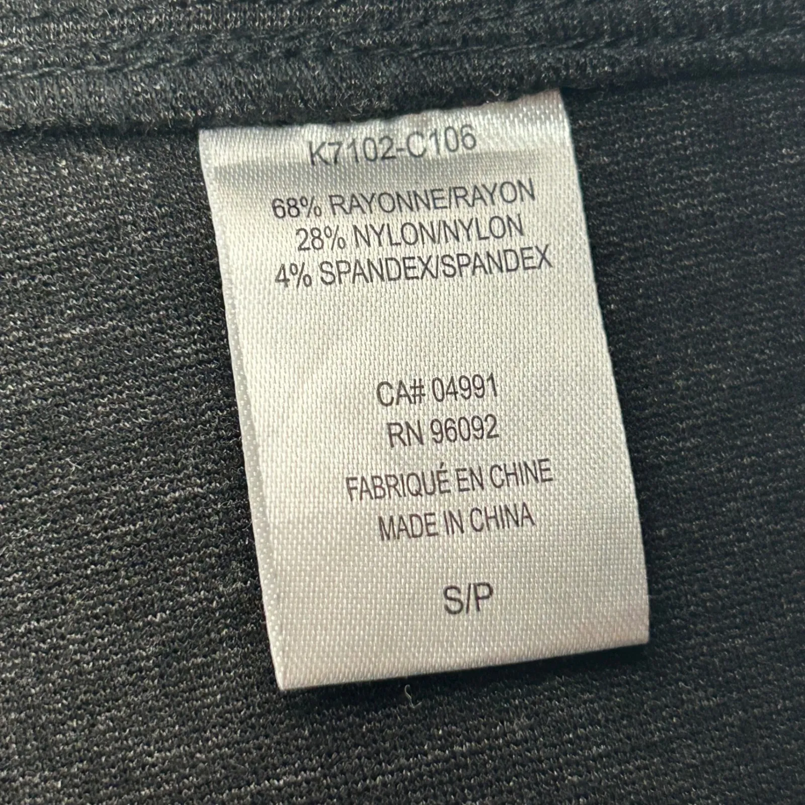 KATHERINE BARCLAY MONTREAL Women's Charcoal Gray Stretch Pants Size Small - Image 4