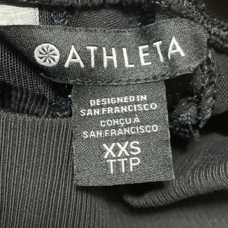 Athleta Black High Waisted Knit Jogger Casual Cropped Athletic Pants Size XXS - Image 4