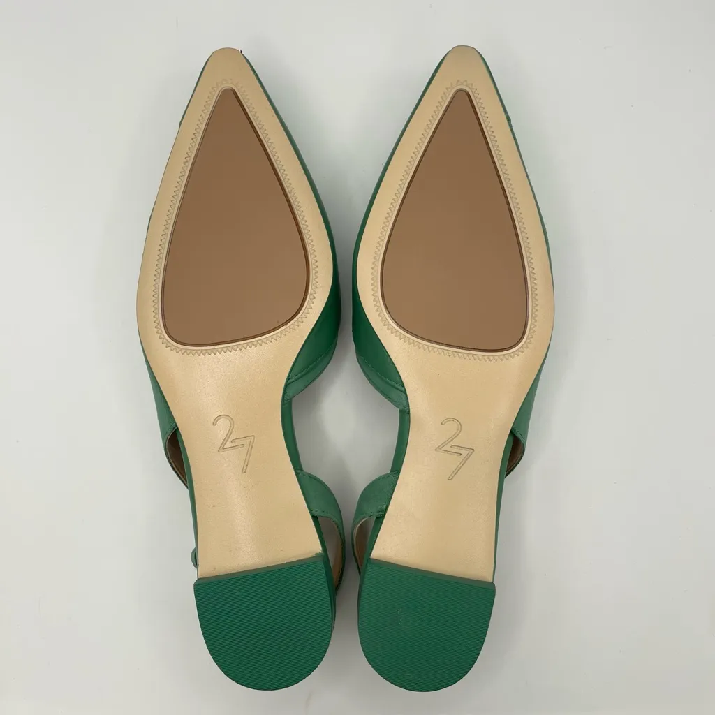 Naturalizer Makenna green leather suede pointed toe slingback flats women Size 5 - Image 8