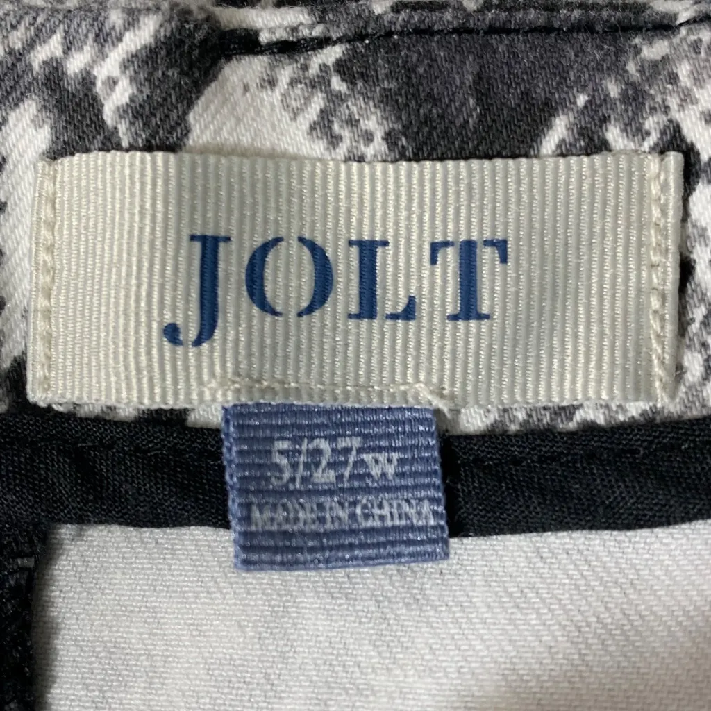 Jolt Snake Print Mini Skirt Size 5/27W Black White Stretch Animal Pattern Zip Ba - Image 6