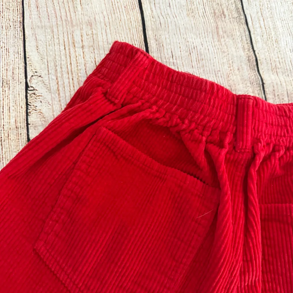 Fifty 7 by Jacks Surfboards Red High Waist Corduroy Beach Shorts Size Small - Image 10