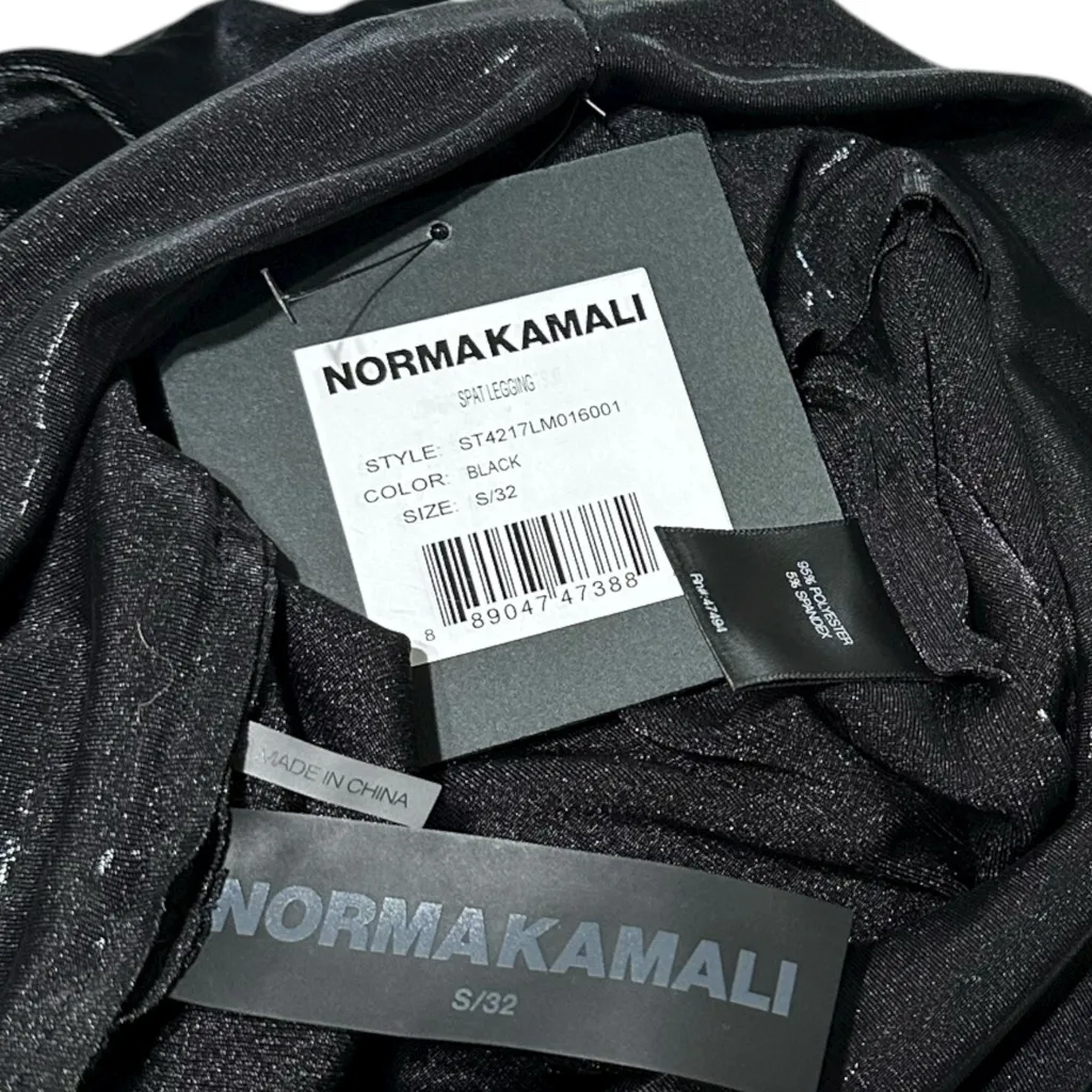 NORMA KAMALI Spat Leggings, Black Foil, Small - Image 10