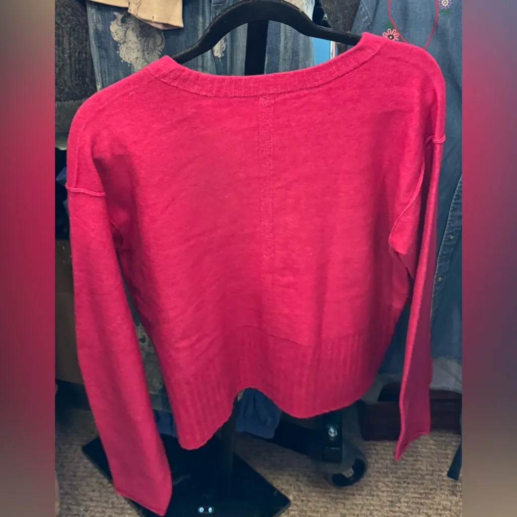 NWOT Free People Luna Cardigan - fuschia flame - medium - Image 8