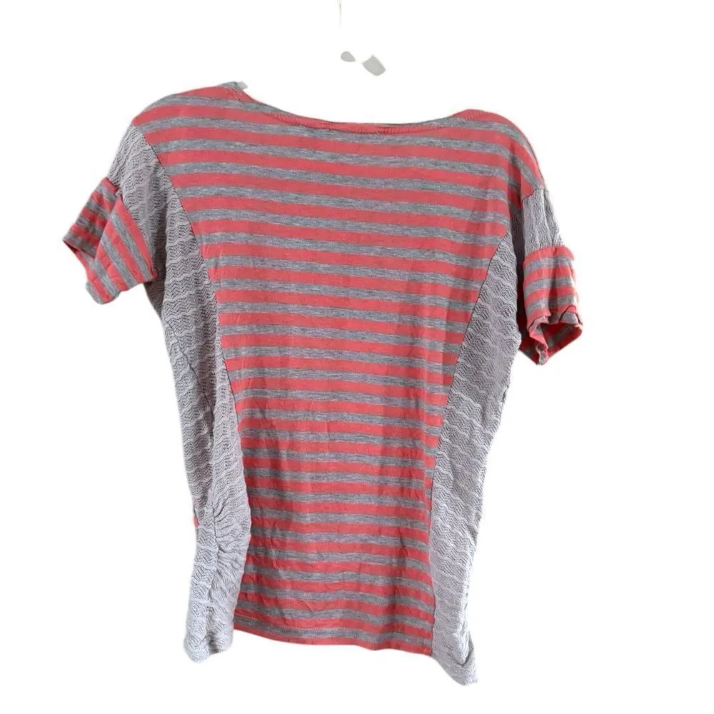 Miss Me  Peach and Gray Blouse Medium - Image 3