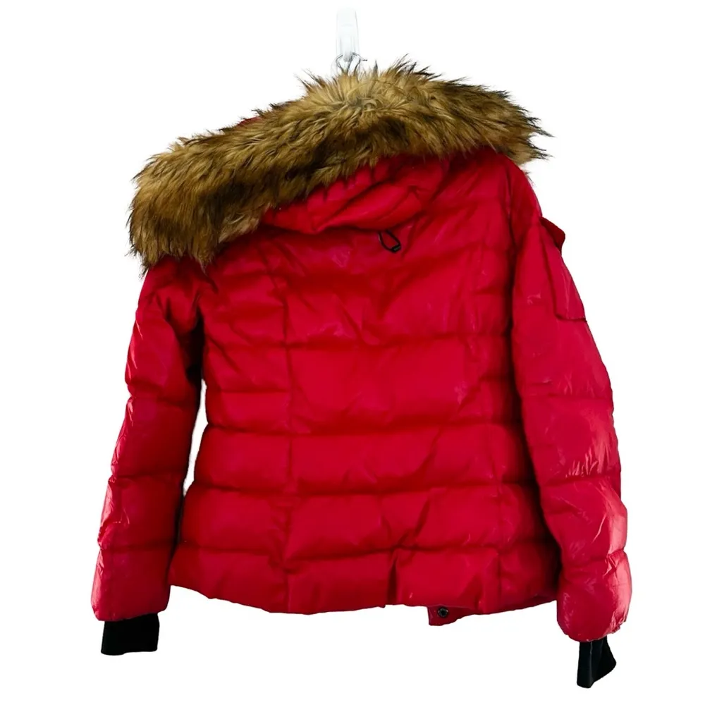 S13 Lacquer Red Down Puffer Winter Jacket Sz S - Image 4