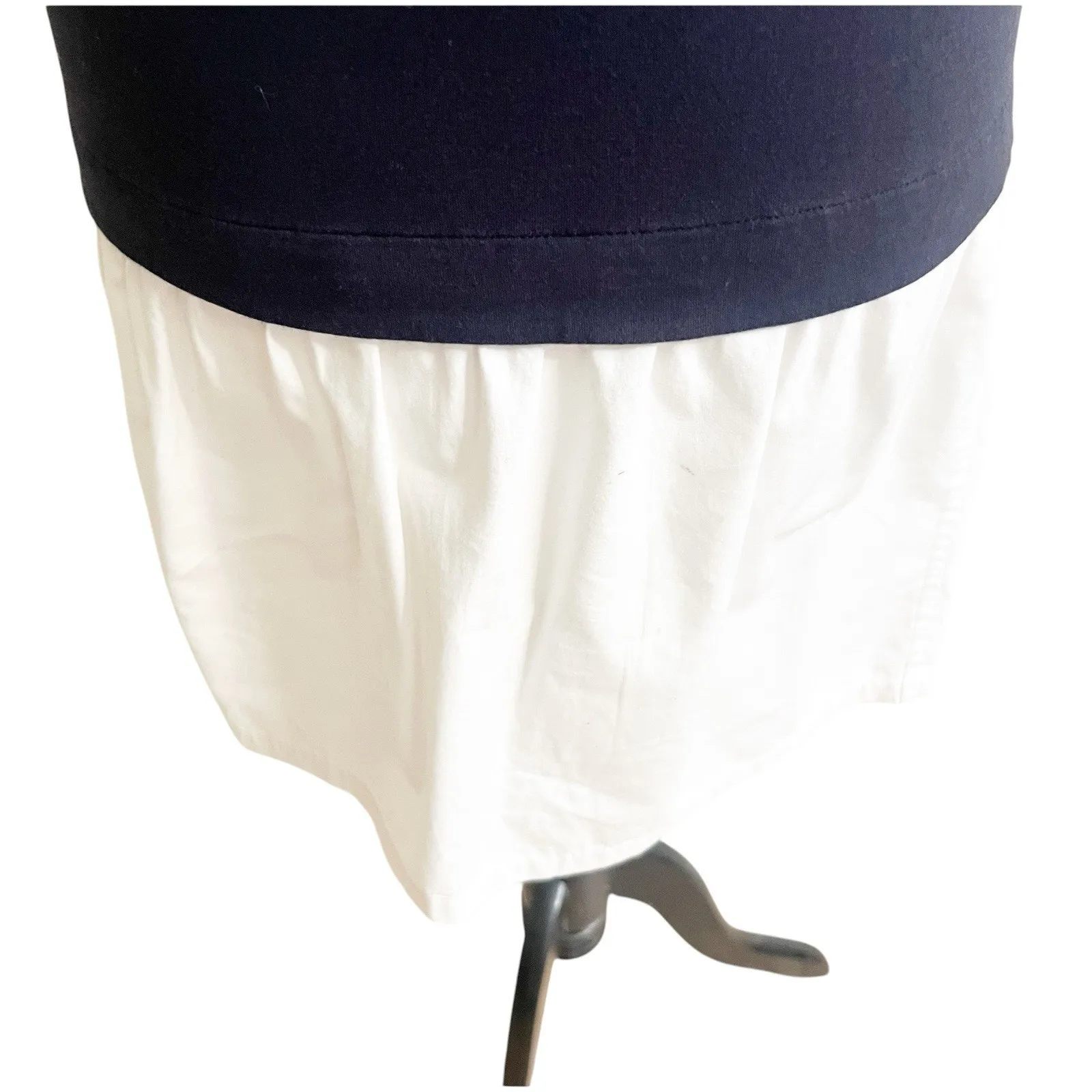 Theory Colorblock Drop Waist Dress Size Navy White Size Small Scoop Neck Minimal - Image 7