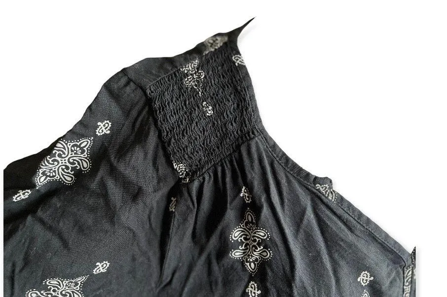 Womens  Flowy Floral Sweetheart Neckline Top - Sz L - Image 2