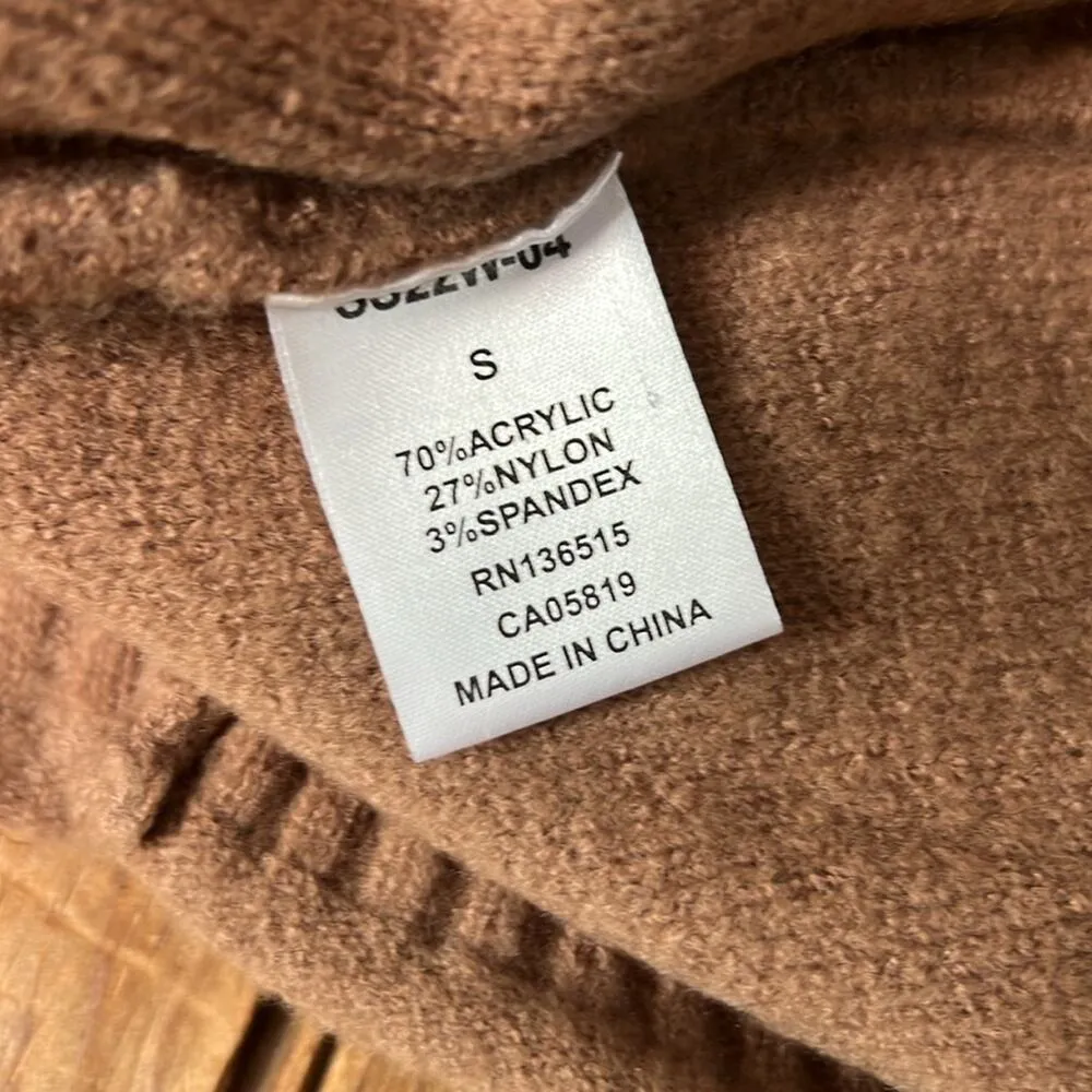 Women’s Revolve Stitches and Stripes crew neck sweater brown NWT new size med - Image 8