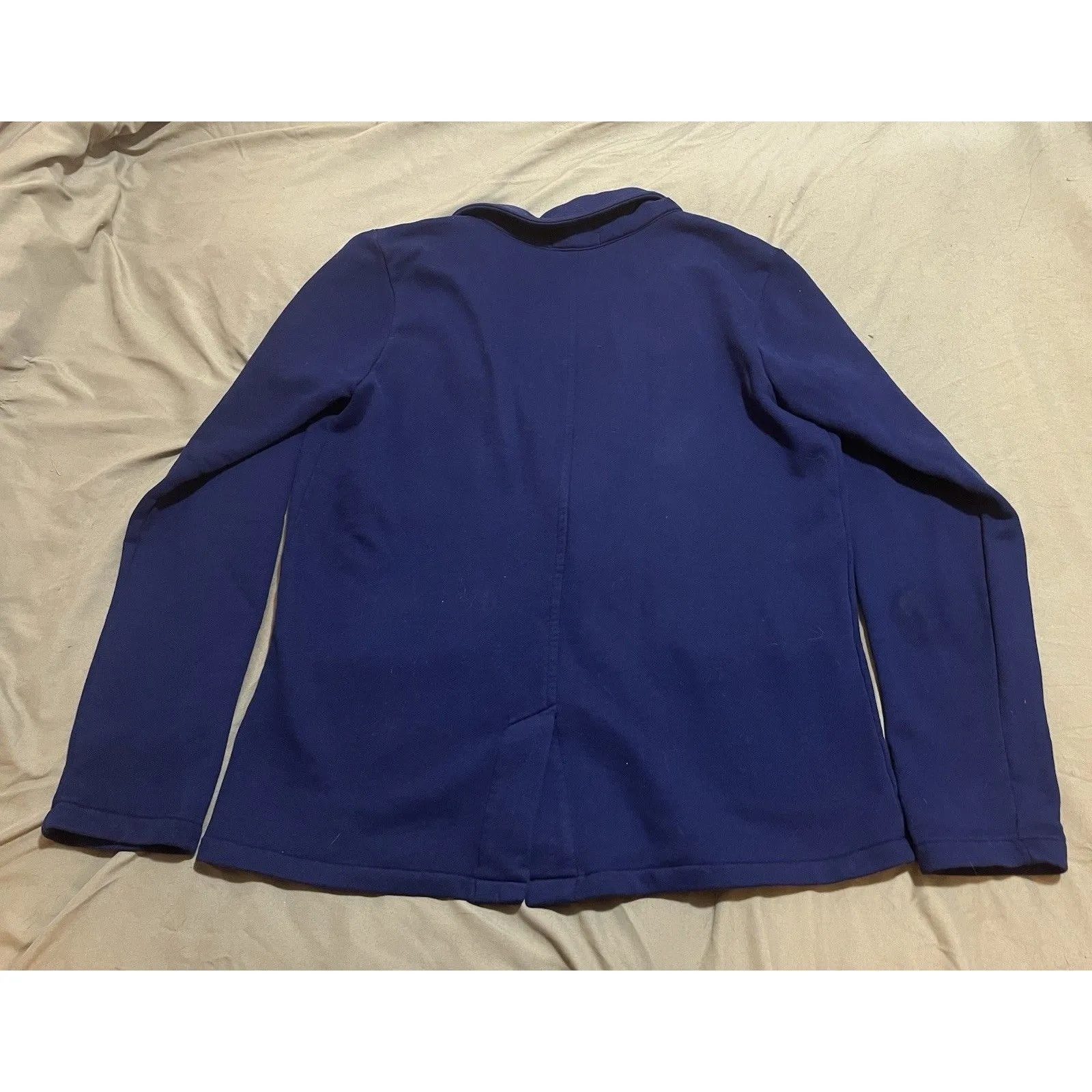Monodoc Blue Blazer Jacket Size Small L/S French Terry Blazer Retail $140 - Image 3