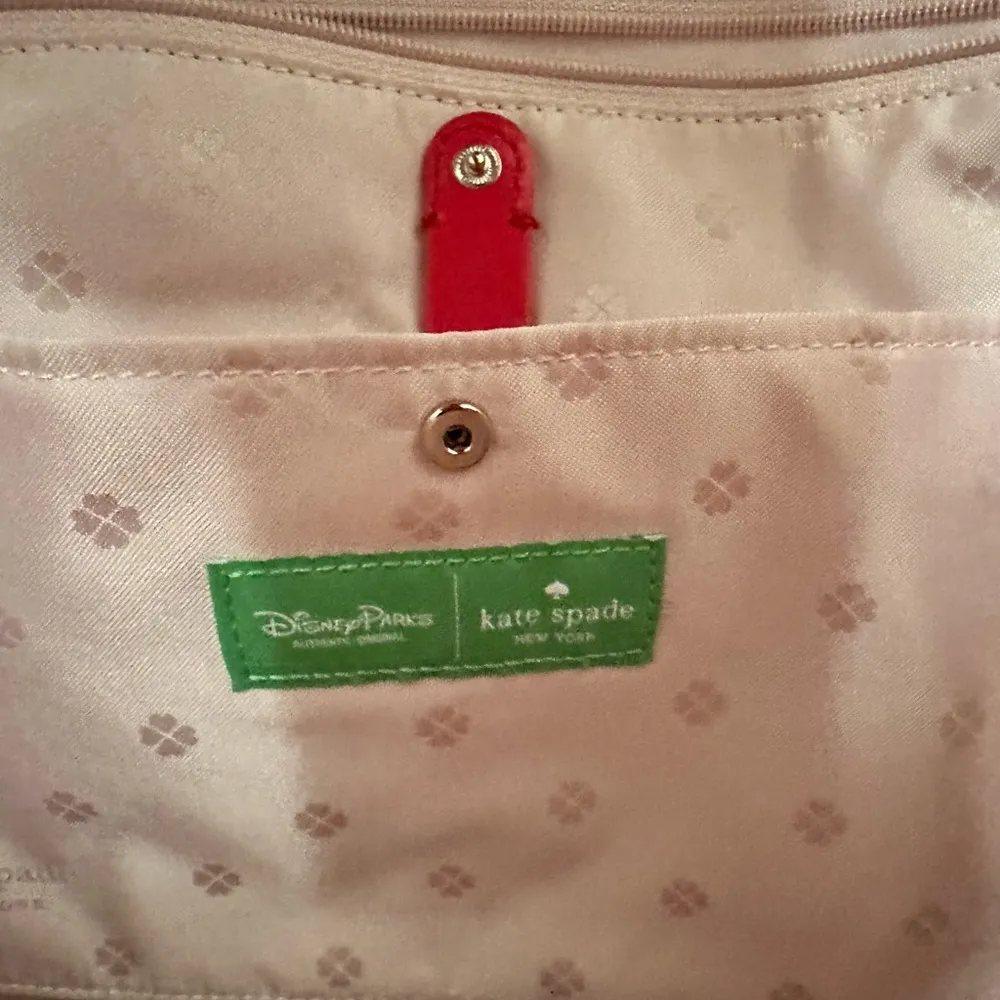 Kate Spade x Disney Disneyland Parks Pink Red Mouse Ear Hat Tote Handbag NEW - Image 8