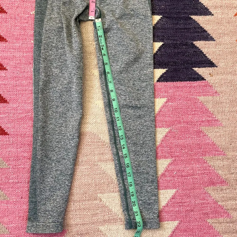 Gymshark Leggings Womens Small Green Flex High Waisted Spell Out Logo Activewear - Image 8