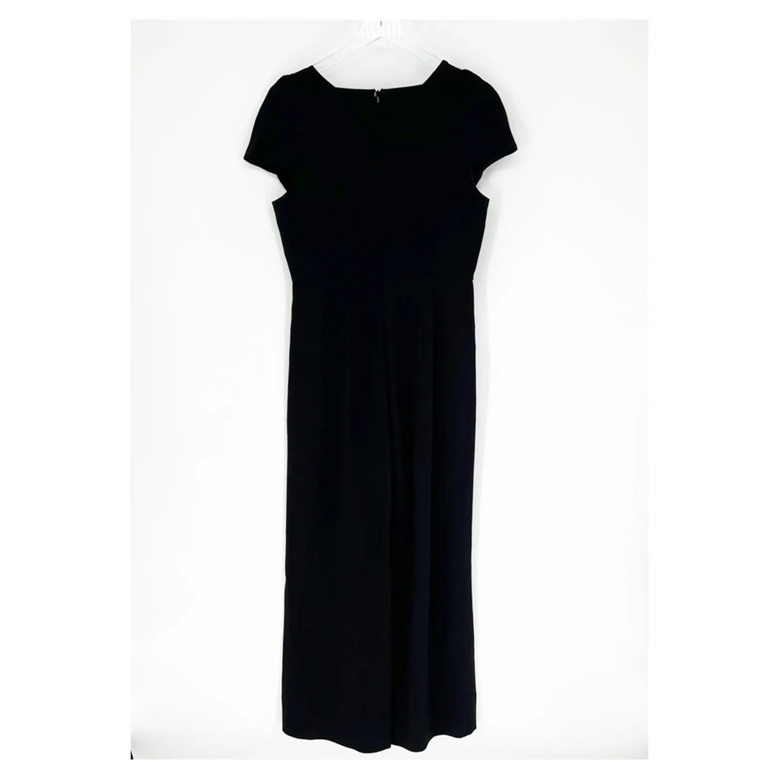 SPORTMAX Wide Leg Cut Out Detail Jumpsuit 8‎ Black - Image 2