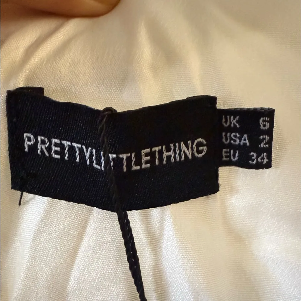 Pretty little things White Frill Detail Pleated Skater Dress - Image 5