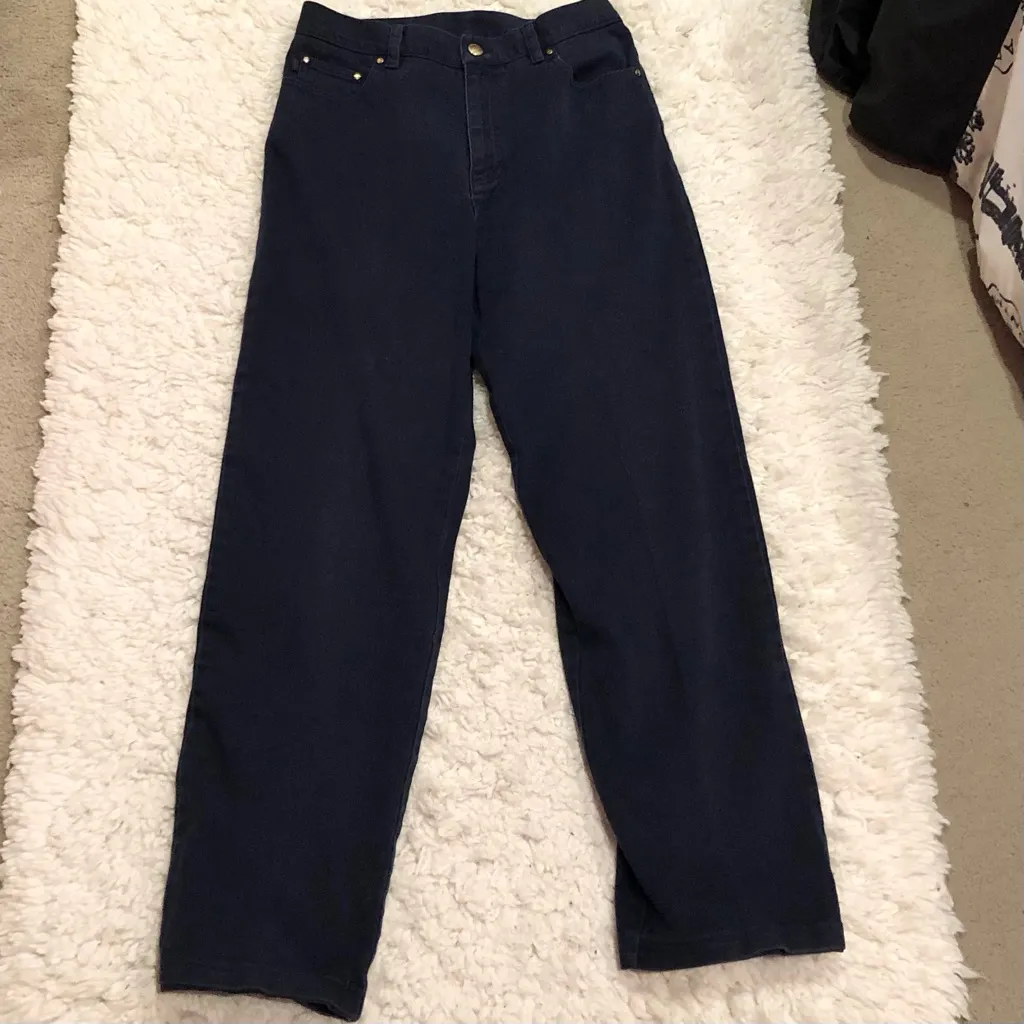 Lauren Jeans Ralph Lauren Straight Leg Jeans Dark Wash‎ 6 - Image 2
