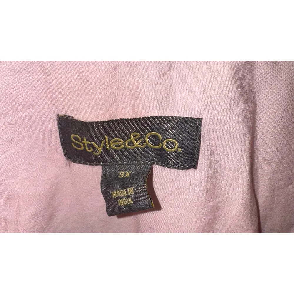 Style & Co Pastel Pink Button Up Shirt Women's 3X Relaxed Lightweight Breathable - Image 5