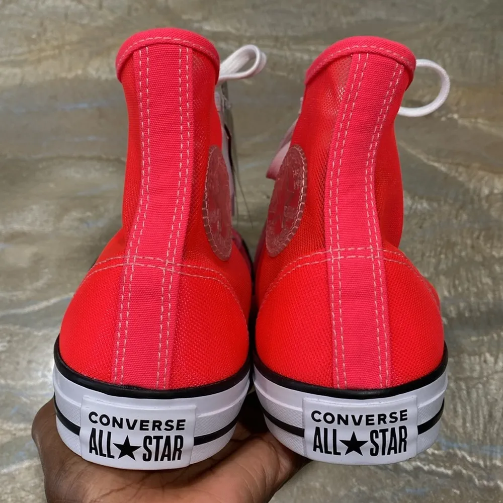 Converse CTAS Hi Top Racer Pink & White See Through Sneakers Shoes Women’s 10 - Image 5