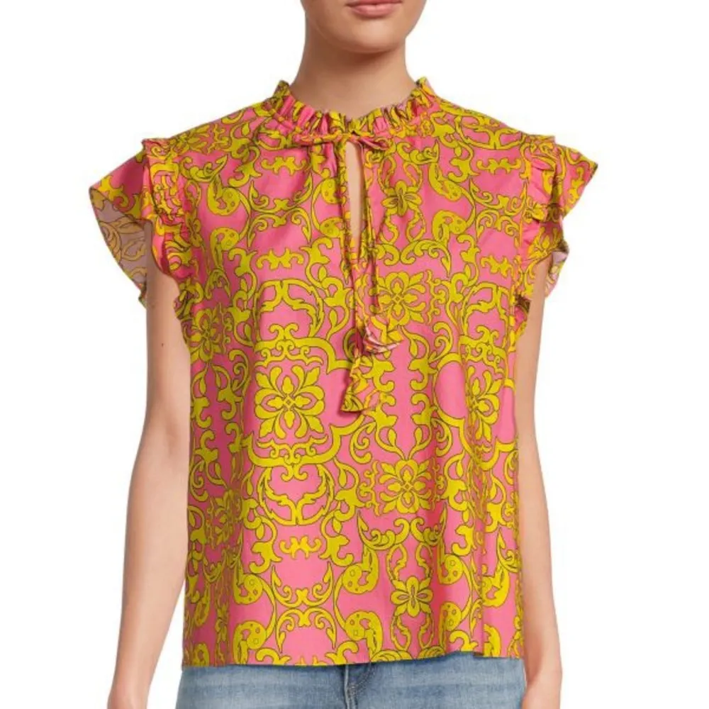 NWT MISA LOS ANGELES Basia Paisley Keyhole Top In Color Flra  Splendido - Image 2