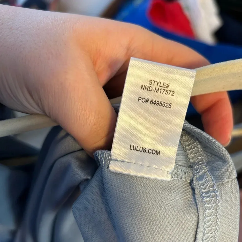 Lulus NWT  BABY BLUE RUCHED A-LINE CHIFFON MAXI DRESS - Image 4