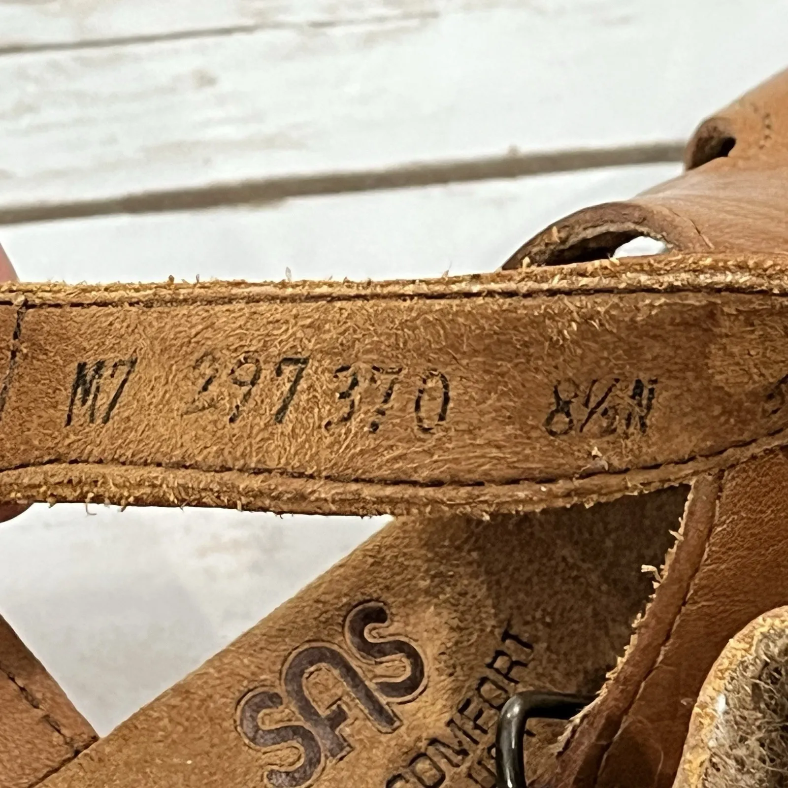 SAS Huggy Sandal Shoes Women US 8.5 N EU 39 Leather Ankle Strap Comfort Cognac Brown - Image 11