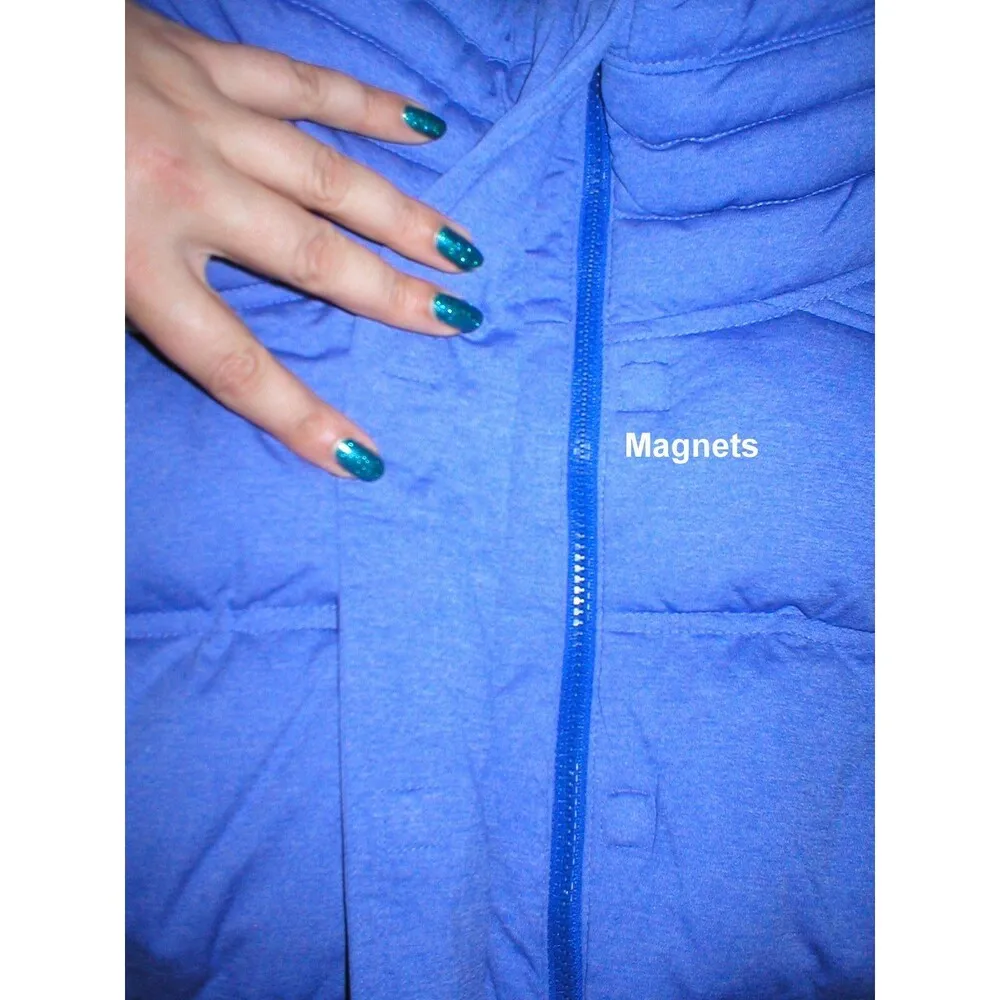 NWT Athleta $148 Womens Heather Purple Vest Detachable Hood M Warm Puffer Cozy - Image 11